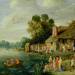 River Landscape with Gentry at a Village Inn